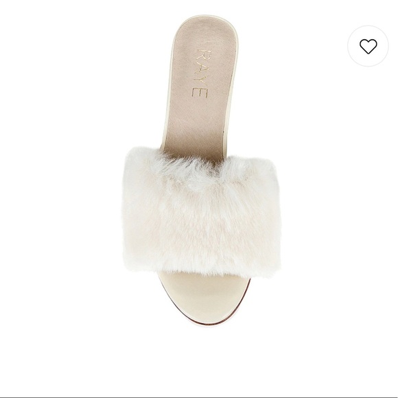 RAYE the Label White Faux Fur Heel - Picture 3 of 8
